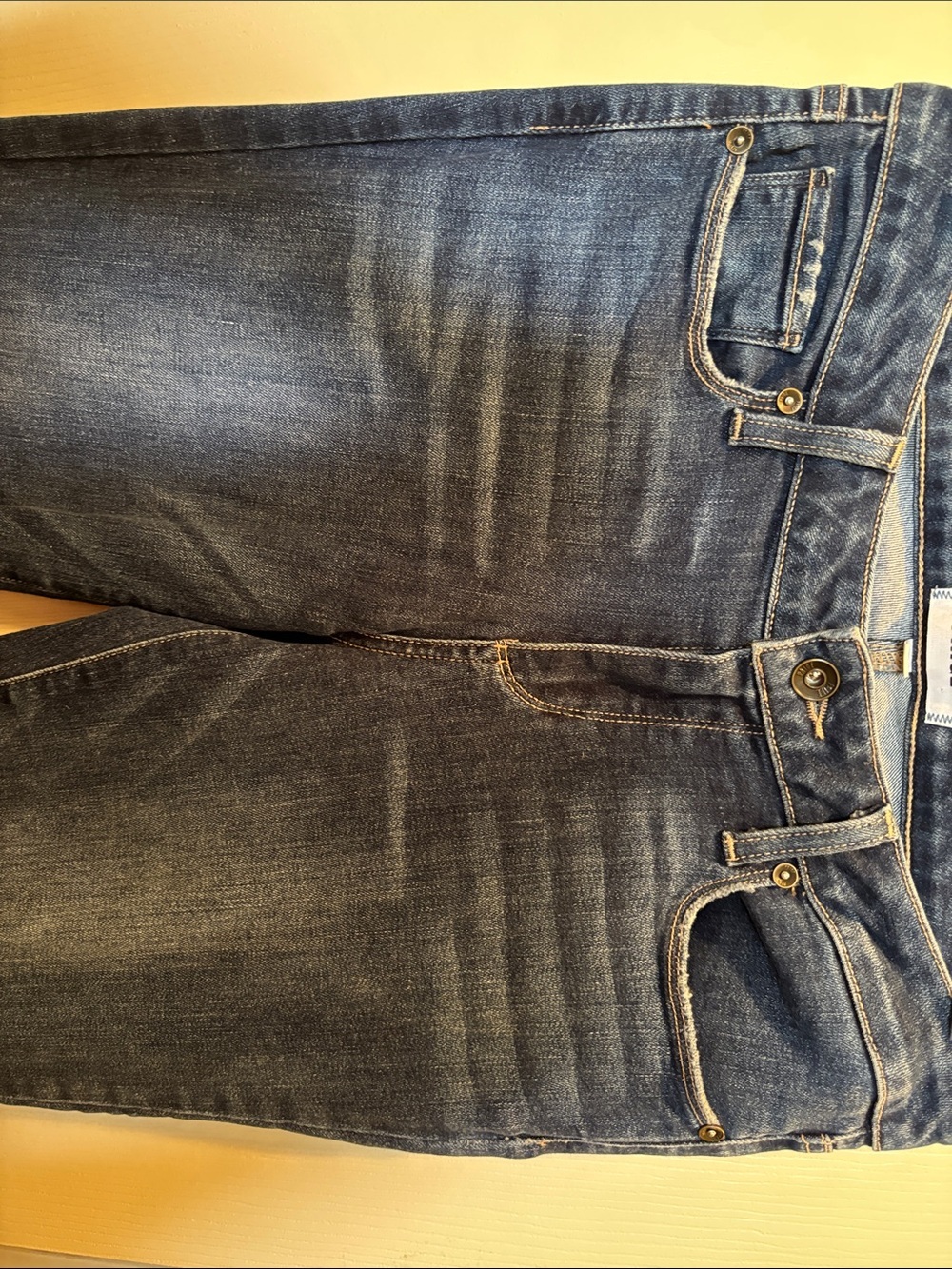 PAIGE Lou Lou Flare Jeans Medium Wash Forward Seam Split Hem Blue Denim size 28 - Picture 3 of 9